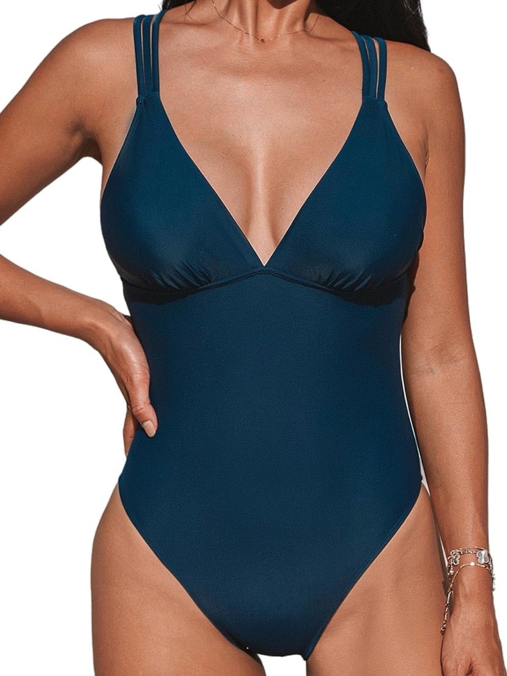 Cupshe Navy Women's One-Piece Swimsuit